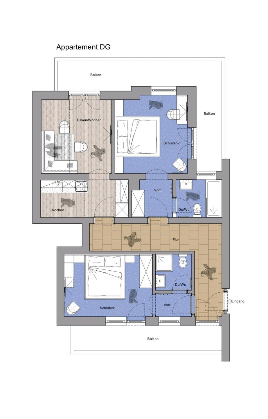 Zeitlos Apartments Gerlos Rum bild